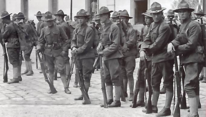 Soldats amricains en 1917