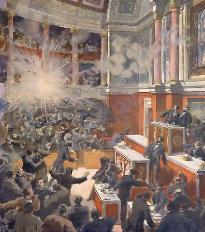 L'explosion d'une bombe à la Chambre des députés
